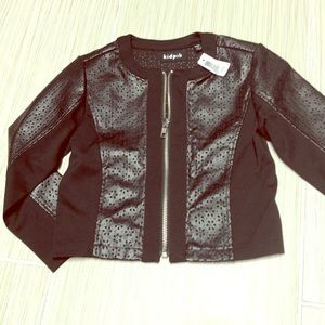 Kidpik pleather Moto jacket Xs